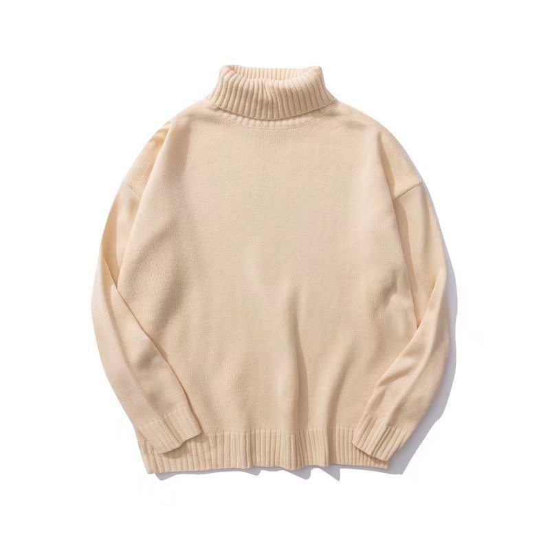 Simple New Versatile Couple Turtleneck Sweater Retro Autumn And Winter New