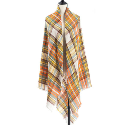 Women's Cashmere-like Plus-sized Double-sided Qicaigei Scarf Shawl