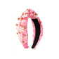 Tie-dyed Fabric Diamond Headband Flower Bow Tie