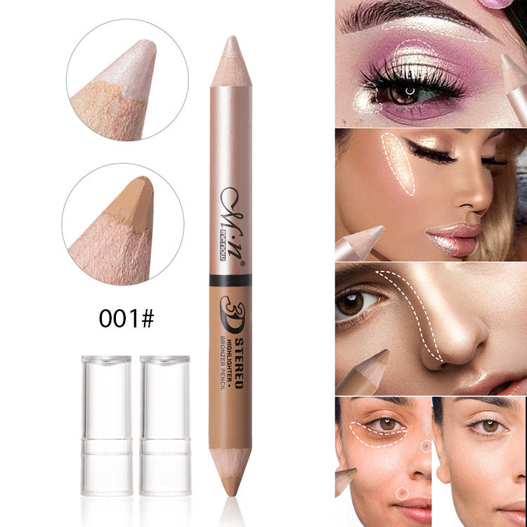 Double-Ended Concealer & Highlighter Pen—Waterproof Dual-Use Brightening Contour