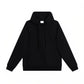 Simple Cotton Composite Drop-shoulder Hooded Sweater