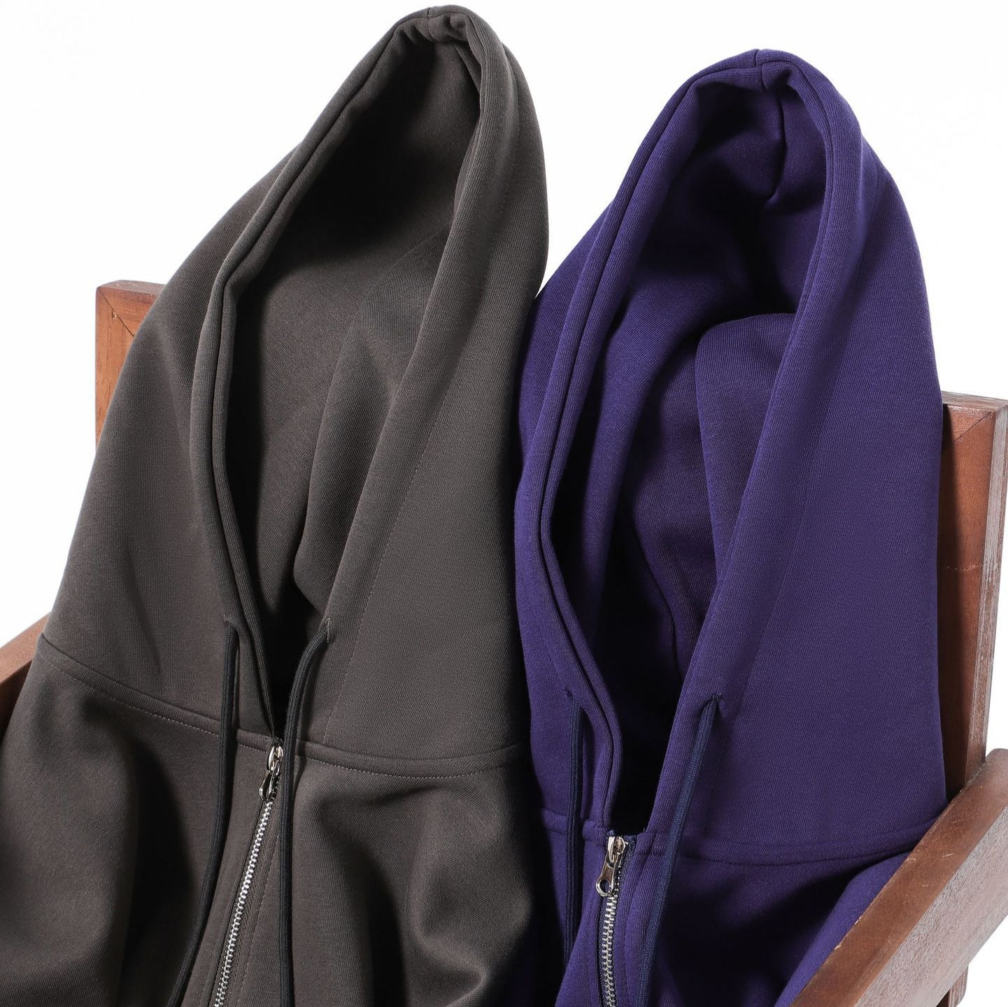 Solid Color Retro Simple Hooded Zipper Jacket For Men