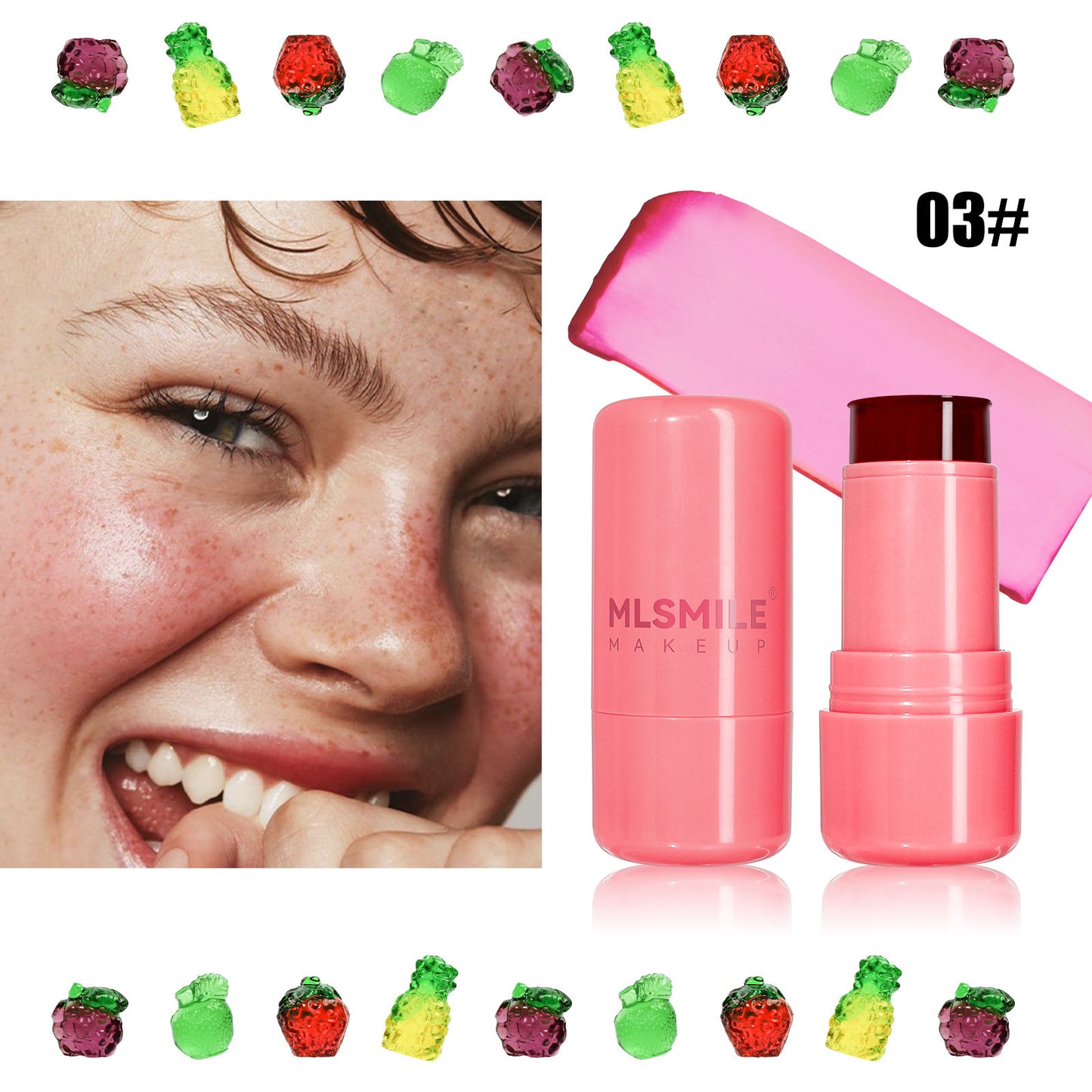 Jelly Blush & Lipstick Stick - Dual-Use Multi-Color Brightening Lip & Cheek Contour