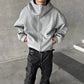 Men's Loose American Deconstructed Hooded Turtleneck Cardigan Jacket