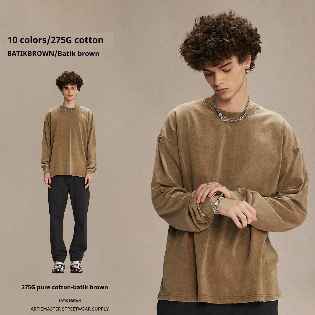 T-shirt Cotton Loose-fitting Casual Round-neck Base Shirt