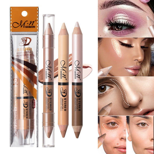 Double-Ended Concealer & Highlighter Pen—Waterproof Dual-Use Brightening Contour