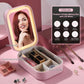 Makeup Brushes With Case Set Portable LED Mirror Makeup Jewelry Storage Case Travel Makeup Tool Kits