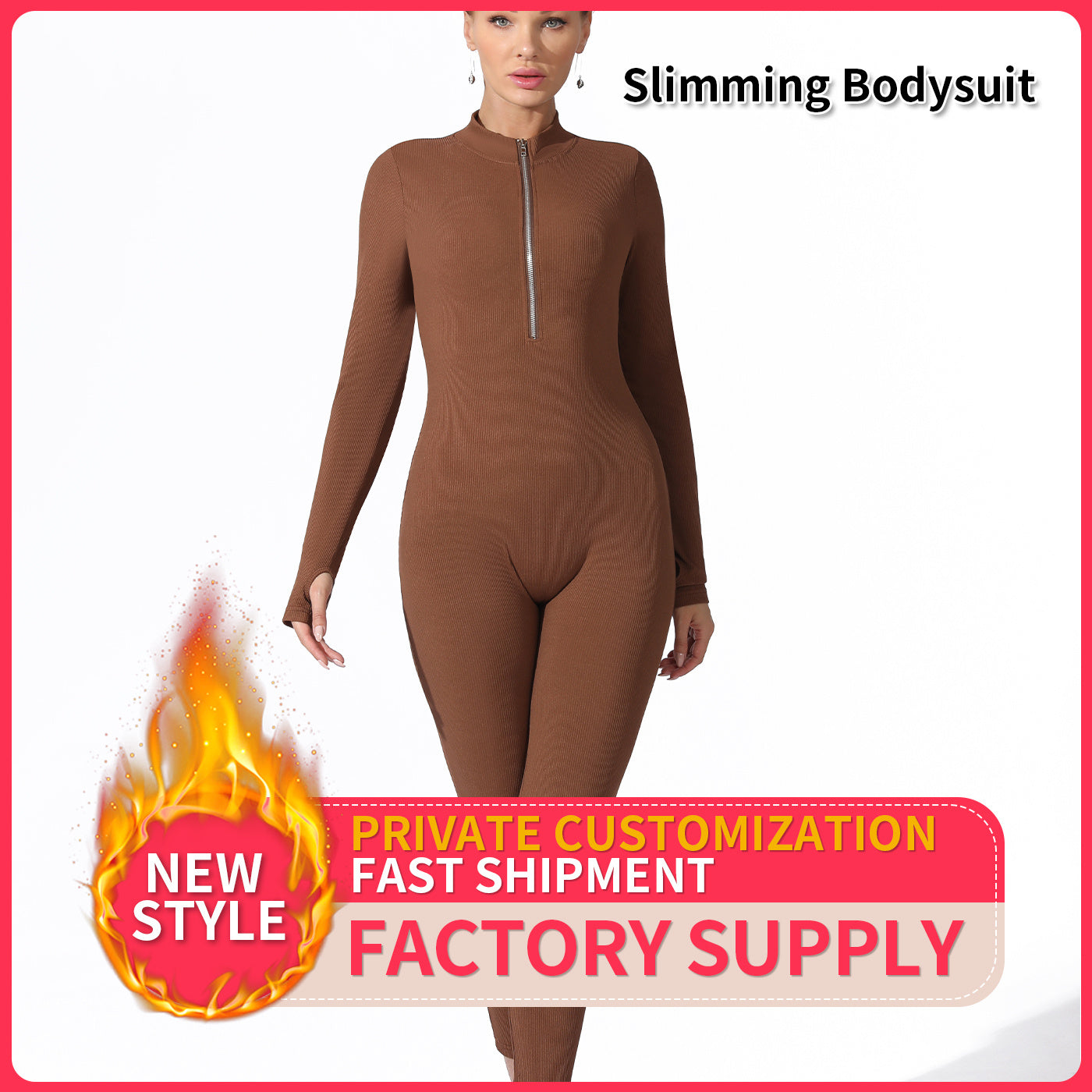 Women's Fashion Simple Solid Color Bodysuit