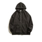 Solid Color Retro Simple Hooded Zipper Jacket For Men