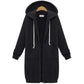 Hooded Long Sleeve Sweater Fleece Long Jacket