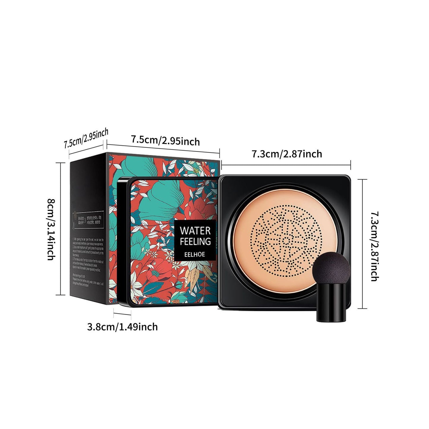 EELHOE Flawless Air Cushion BB Cream Mushroom Air Cushion Covers Blemishes, Waterproof, Sweat Proof And Non-Shedding Makeup Pad BB Cream