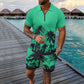 Summer Men's Short-sleeved Shirt Shorts Suit