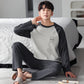 Pajamas Men's Cotton Long Sleeve