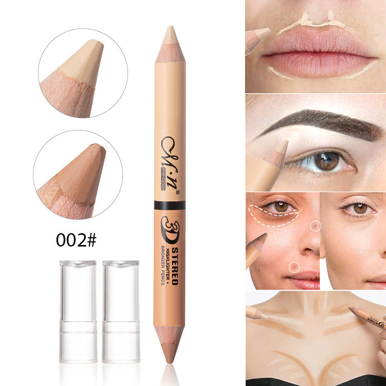 Double-Ended Concealer & Highlighter Pen—Waterproof Dual-Use Brightening Contour