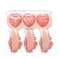 Three-color Pork Belly Highlight Blush Heart-shaped Baking