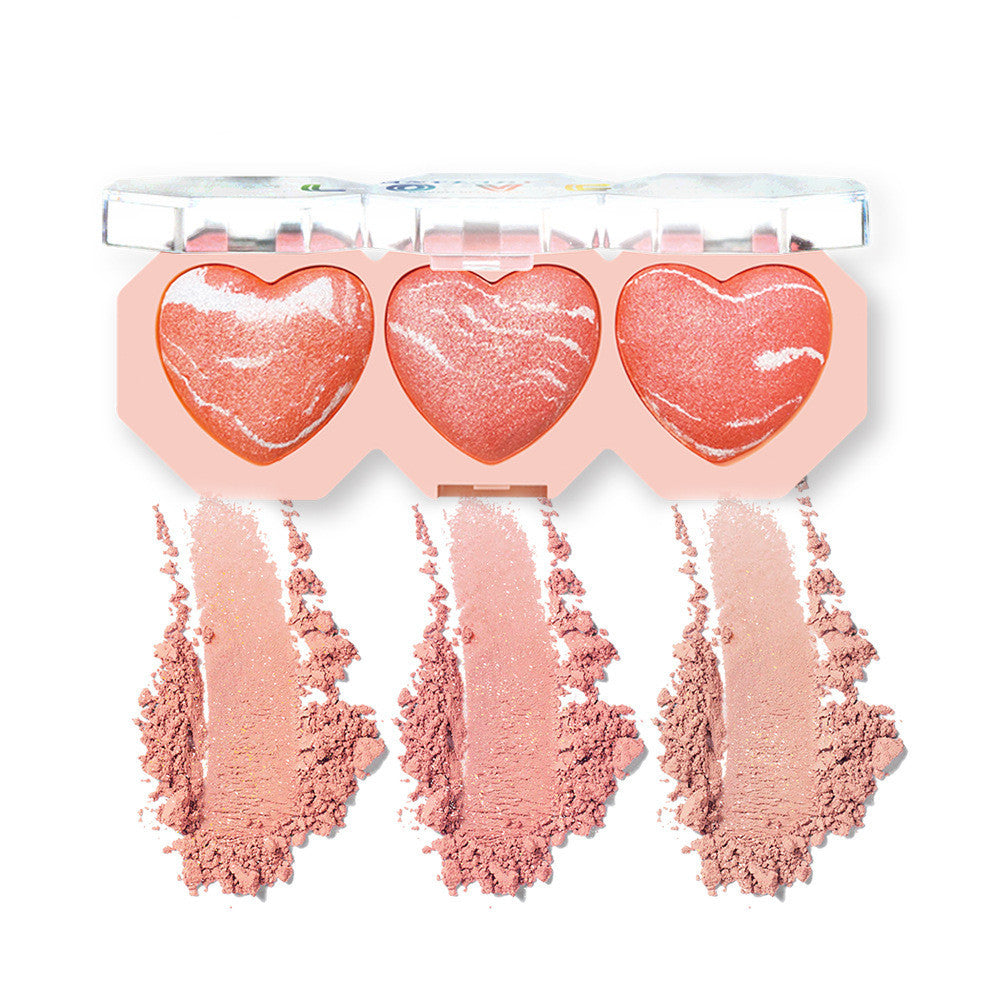 Three-color Pork Belly Highlight Blush Heart-shaped Baking