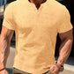 Men's Solid Color Casual Fashion Short Sleeved Shirt