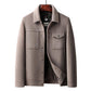 Autumn And Winter New Men's Lapel Detachable Down Feather Liner Wool Workwear Jacket