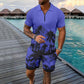 Summer Men's Short-sleeved Shirt Shorts Suit