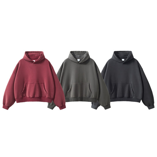 Fashion Brand Heavy Washed Fried Color Sweater For Men