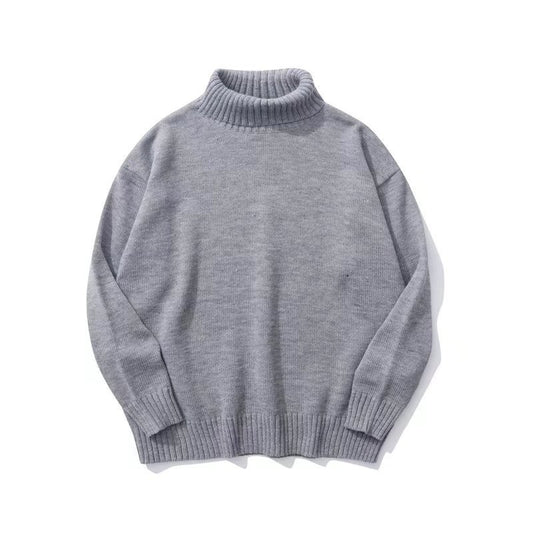 Simple New Versatile Couple Turtleneck Sweater Retro Autumn And Winter New