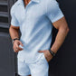 Men's Short-sleeved Shirt Shorts Sports Casual Two-piece Suit