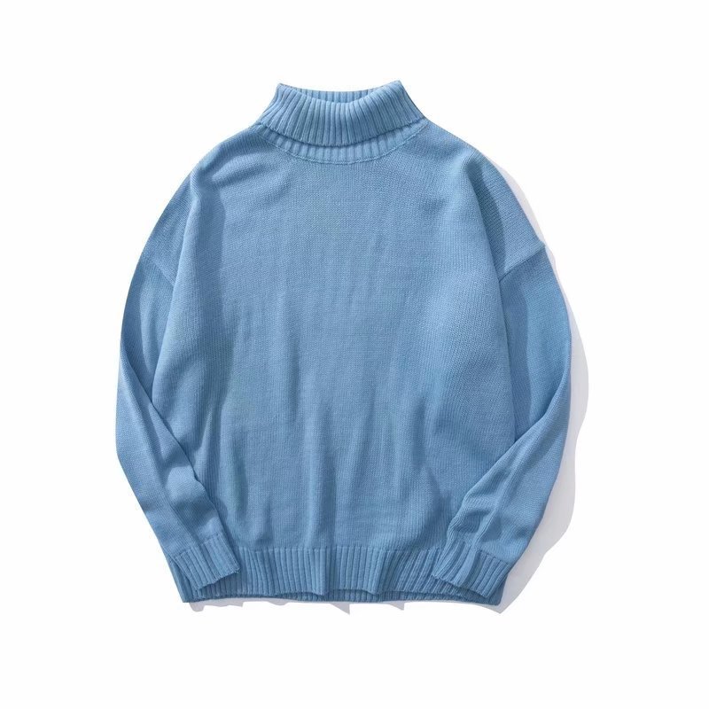 Simple New Versatile Couple Turtleneck Sweater Retro Autumn And Winter New