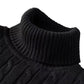 Twist Knitted Pullover Slim Fit Warm Top Solid Color