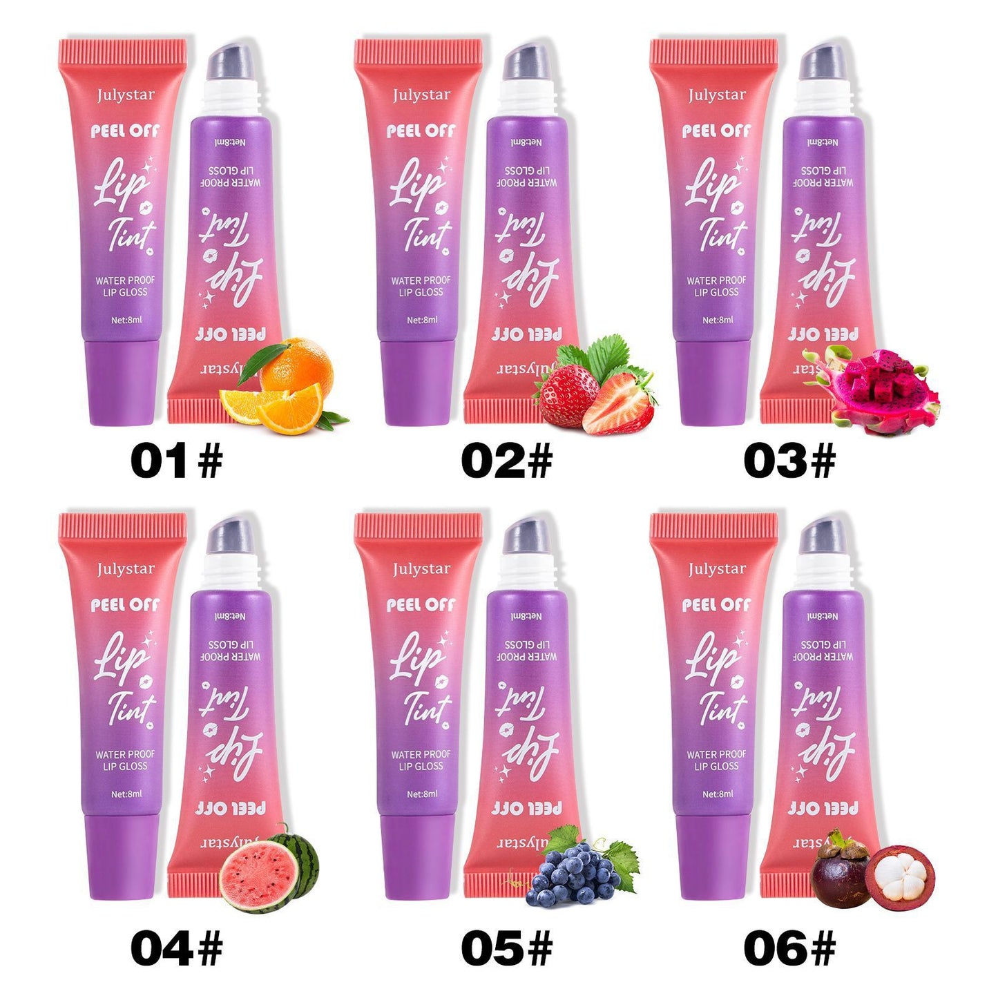 Makeup Fruit Flavor Tear And Pull Lip Lacquer Matte Finish