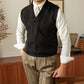 Fashionable Knitted Waistcoat Business Slim Fit Men