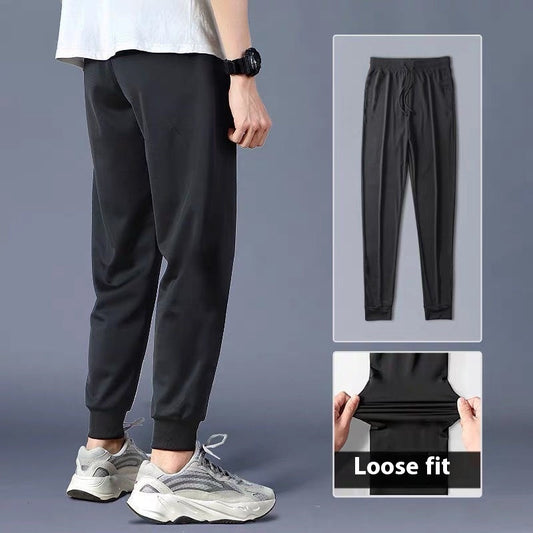 Summer Thin Ice Silk Quick-drying Mesh Men's Casual Trousers